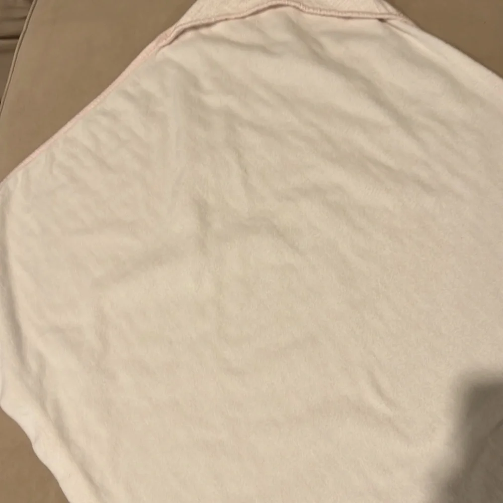 Pottery Barn Kids Baby Girls Organic Cotton Bath Wrap white with tiny pink dots!